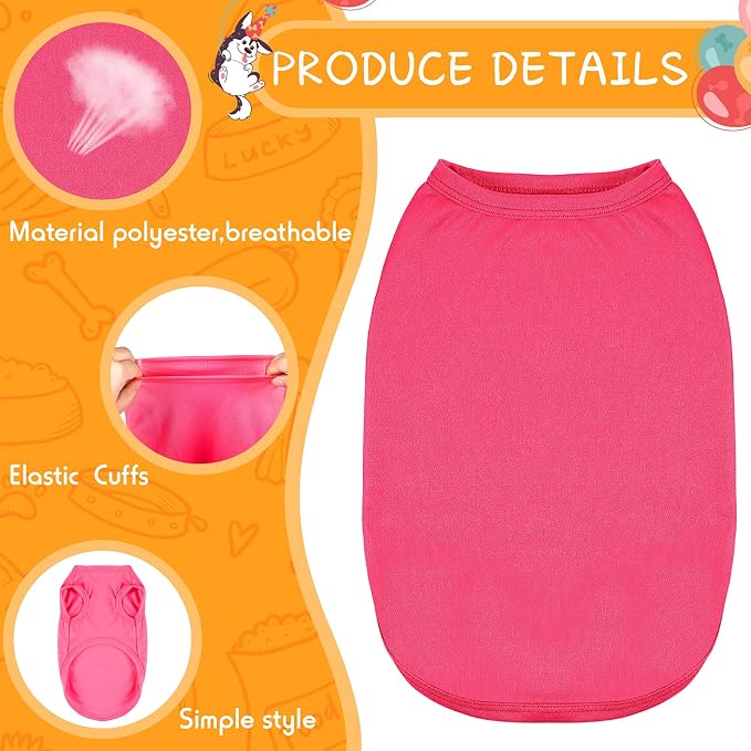 16 Pieces Small Dog Clothes Cute Blank Puppy Shirts Soft Dog Sweatshirts Breathable Outfit for Pet Cats Accessories, 16 Styles(M)