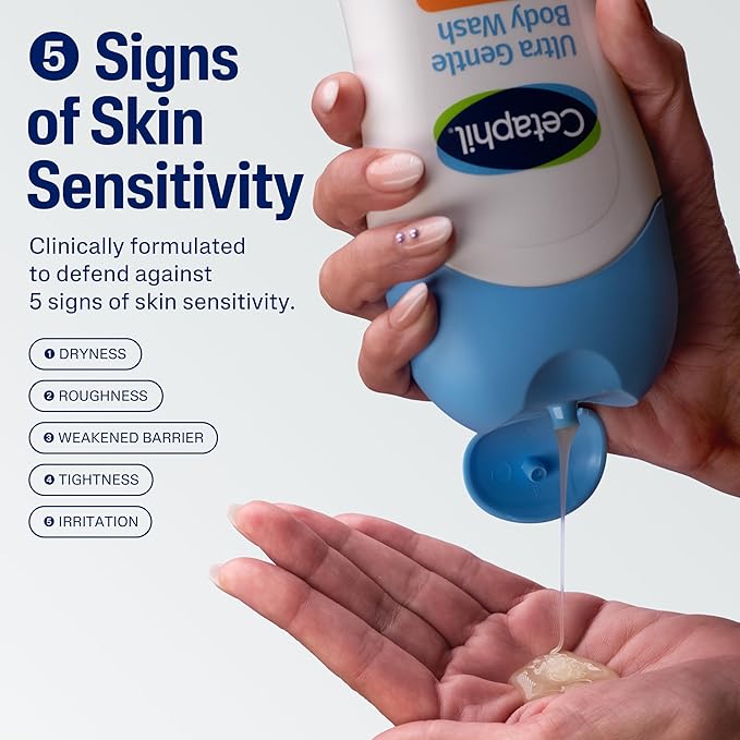 Cetaphil Ultra Gentle Refreshing Body Wash, For Dry to Normal, Sensitive Skin, with Aloe Vera, Calendula, Vitamin B5, Hypoallergenic, Fragrance Free, Dermatologist Tested, 16.9oz (Pack of 2)
