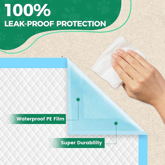 Dog Pee Pads Extra Large 28"x 30" 100 Count, Puppy Pads XL 100 Pack Leak-Proof XLarge Pee Pads for Dogs, Super Absorbent & Quick-Dry Disposable Pet Potty Training Pads for Dogs, Puppies, Doggy