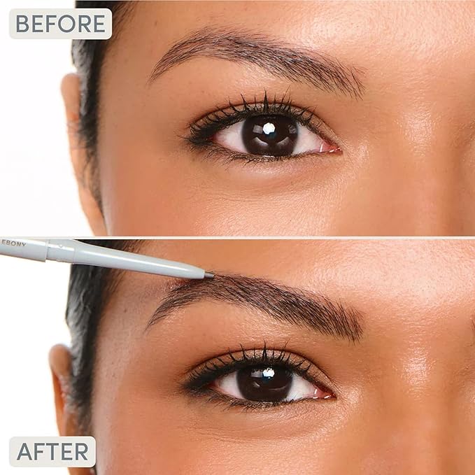 Ravie Beauty Easy Everyday™ Brow Pencil - Best Eyebrow Pencil for Women, Smudge Proof Hair-Like Strokes, 1.2mm Precision Tip with Spoolie, Vegan (Ebony)
