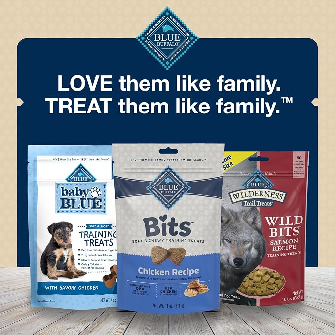Blue Buffalo Bits Chicken Training Treats, 11 oz | Real Chicken First, DHA for Cognitive Development, No Chicken By-Product Meals, Free from Red Dye 40