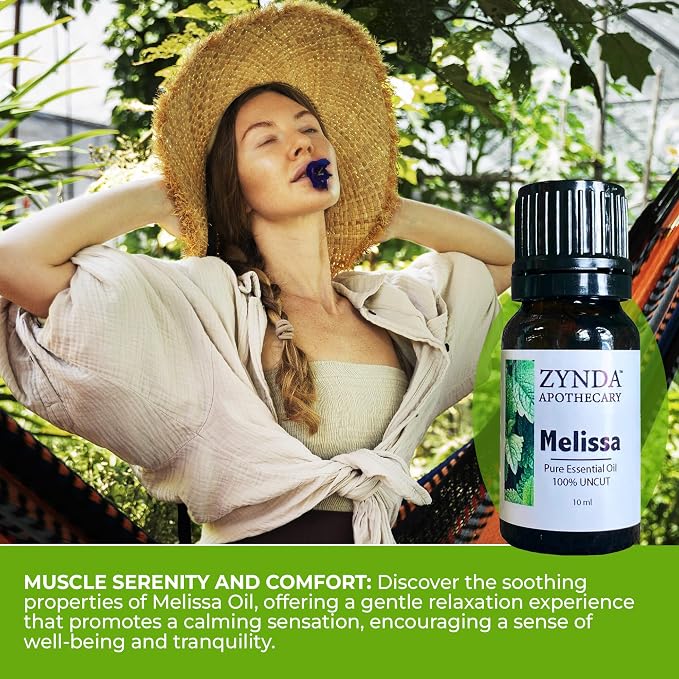 Melissa Oil Pure and Natural, 100% Uncut Pure Essential Oil - 10ml