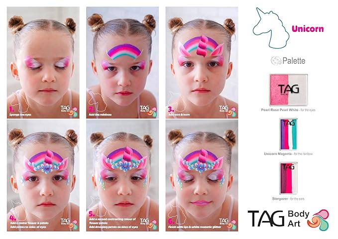 TAG Face and Body Paint - 1 Stroke Split Cake 30g - Unicorn Magenta