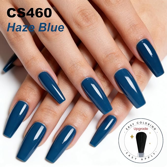 YTD Likomey Haze Blue Gel Nail Polish,15ml Salon Home DIY Manicure and Pedicure Fall Winter UV Color Varnish,CS460
