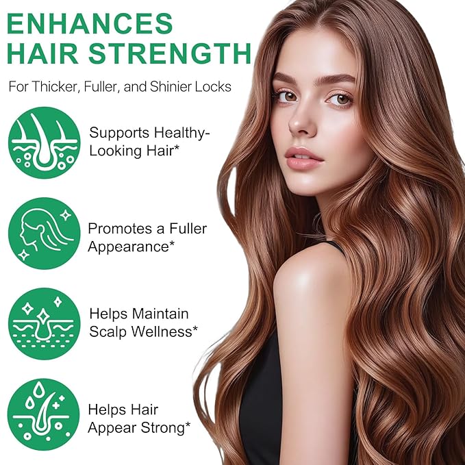 Hair Growth Serum Roll-On(20ml), Hair Growth Oil with 3% Rosemary, 3% Redensyl, 2% AnaGain Scientifically Proportioning, Helps Support Thicker, Fuller Hair Appearance, No-Rinse, Fast-Absorbing