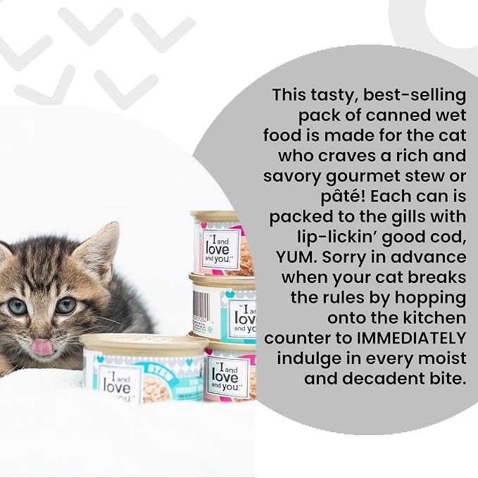 I and love and you Wet Cat Food - Savory Salmon Pâté - Salmon Recipe, Grain Free, Filler Free, 3oz Pack of 24 Cans