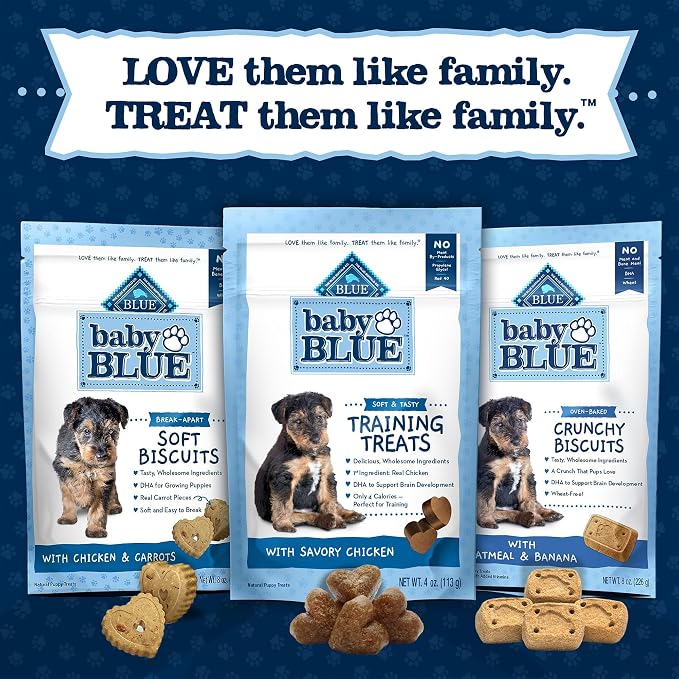 Blue Buffalo Baby Blue Training Treats Natural Puppy Soft Dog Treats, Savory Chicken 4-oz Bag (Pack of 6)
