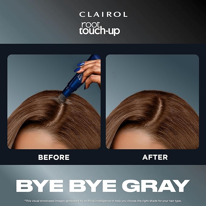 Clairol Root Touch-Up Semi-Permanent Hair Color Blending Gel, 5 Medium Brown, Pack of 1