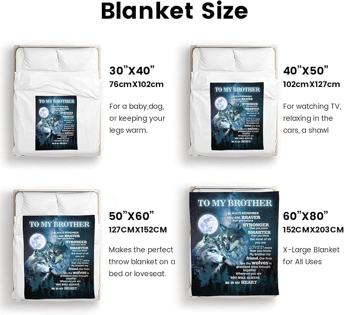 Best Brother Gifts from Sister for Birthday, Big Brother Birthday Gifts for Brother Adult from Sister,Birthday Gifts for Brothers from Sisters, 60"x50"Blanket