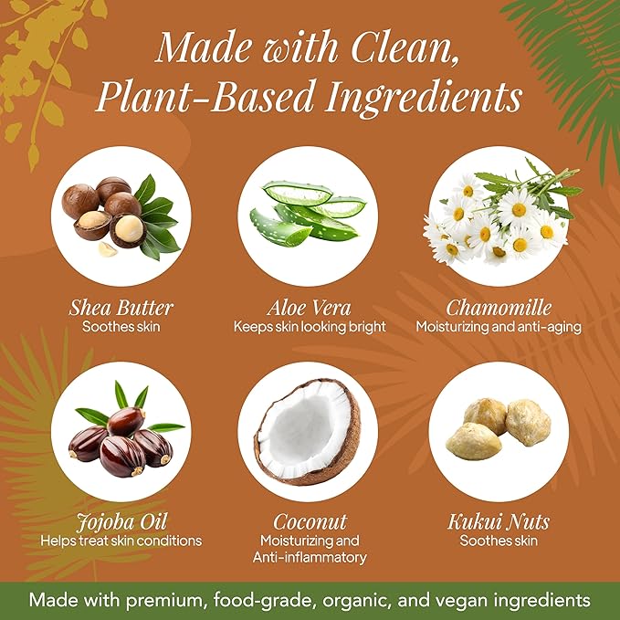Saavy Naturals Deeply Hydrating Body Cream for Dry Skin – Nourishing Shea Butter, Plant-Based & Sustainably Sourced – Tropical Coconut – 8.5 fl oz
