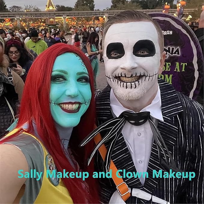 Go Ho Teal Face Body Paint(2.1 oz),Teal Makeup Water Based Face Paint and Body Paint for Airbrush Makeup Special FX, Cosplay, and Halloween Make up