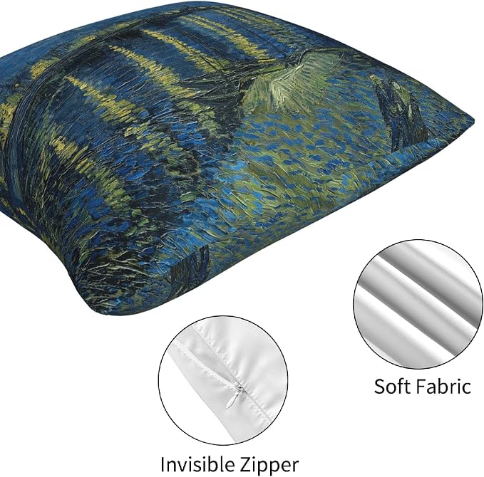 Abstract Pillow Covers Set of 4 Vincent Van Gogh Cushion Covers Decorative Pillow Cases 18x18 inches