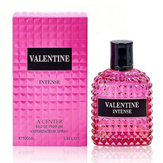 A CENTER Valentine Intense Women's EDP perfume| 3.4 Fl Oz Floral Gourmand Cologne | Rose Vanilla Woody Scent Gift for Her Long Lasting Cologne for Daily Use