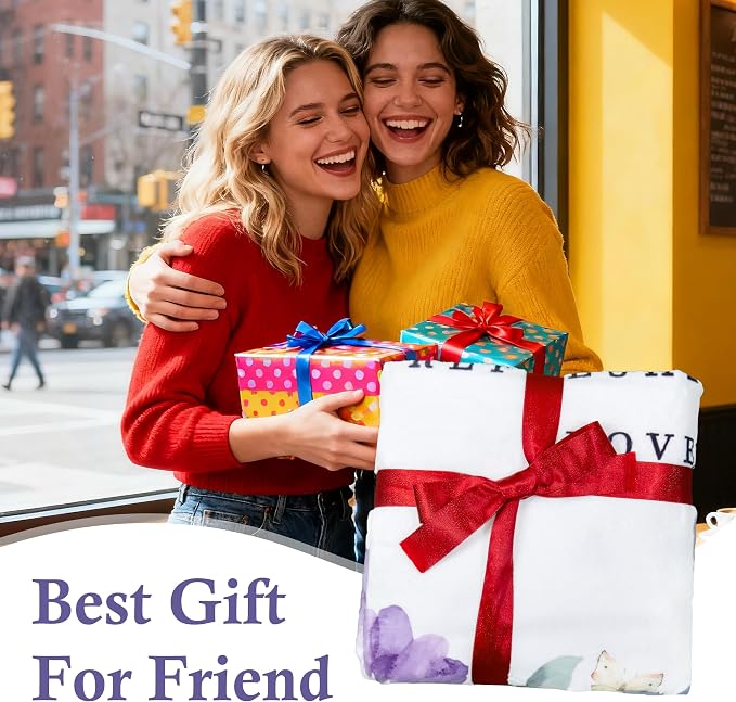 Friendship Gifts Blanket Throw 60X50 Friend Birthday Gift for Women | Christian Gifts for Women, Sweet Friendship Blanket, Christmas Birthday Gift Idea for Best Friend Bestie BFF Soul Sister