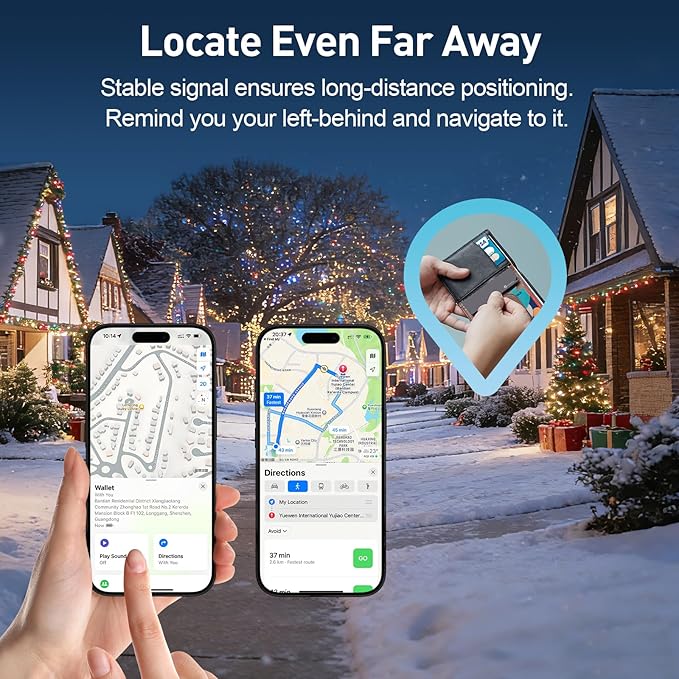 2026 Apple MFi Certified Wallet Tracker Smart Card for Find My | Ultra Thin Air Tracker Tag for Travel, 5 Years+ Staying Power, IP69 Waterproof, Key Finder & Item Locator for Bags, Passport