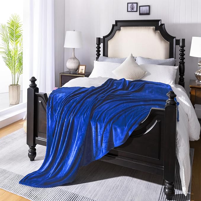 Royal blue Fleece Plush Throw Blanket 50"x70"for Couch Fuzzy Cozy Flannel | Super Soft Lightweight Microfiber Blanket for Sofa Bed bedroom Home Decor All Season,Birthday Gifts for Women Mom Adult