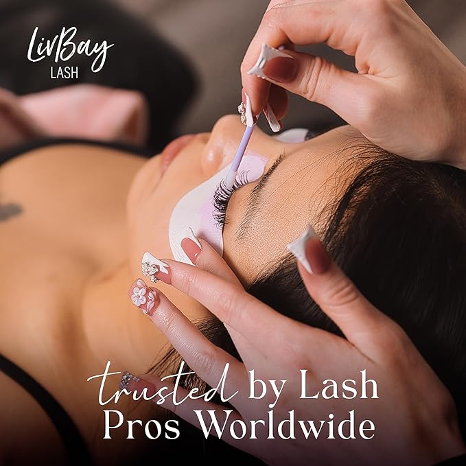 LivBay Thicky Thick Lash Growth Serum, Eyelash Growth Serum with Peptides & Botanicals, Lash Booster for Longer, Fuller & Thicker Lashes, Compatible with Extensions, 5ml