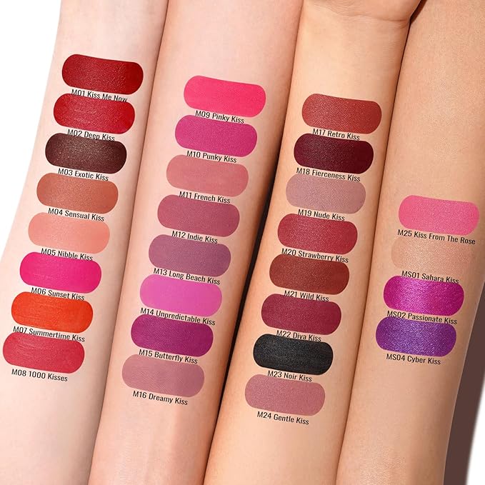 Oulac Matte Liquid Pink Lipstick for Women, Baby Pink Long Lasting High Impact Lip Color, Waterproof, Creamy Formula Lip stick with Vitamin E, Vegan & Cruelty-Free, 4.5ml (M25)