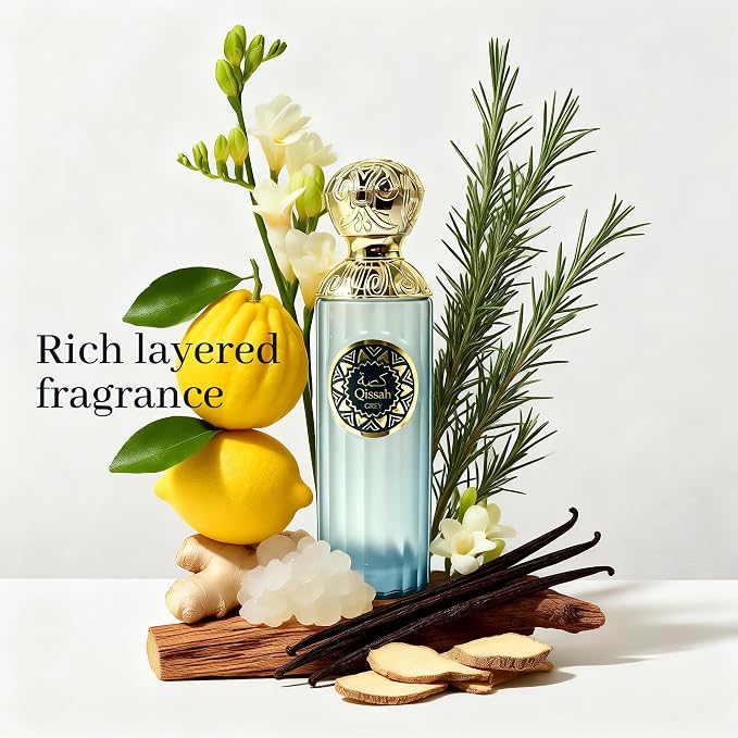 A CENTER Qissah 3-Piece Cologne Set for Men 3.4 Fl Oz Each | Long Lasting Woody, Citrus & Leather Fragrance Collection | Full Size Eau de Parfum Trio | Perfume Gift Daily Use