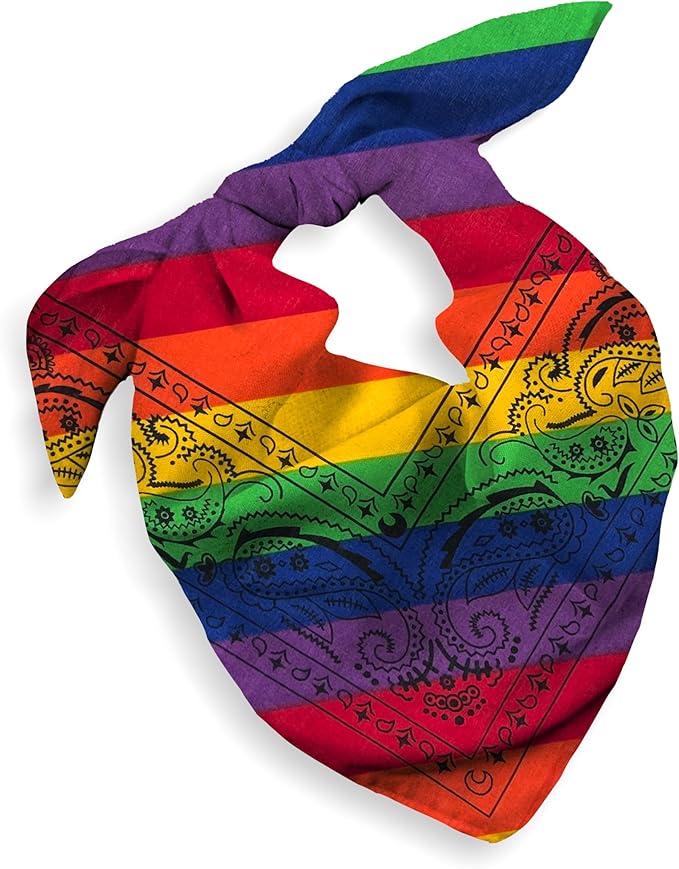 Gift Packaging Bandana for Men Women - 100% Cotton, Paisley, 22x22 In, 1 Pack - Large Bandanna Handkerchief Cowboy Hanky