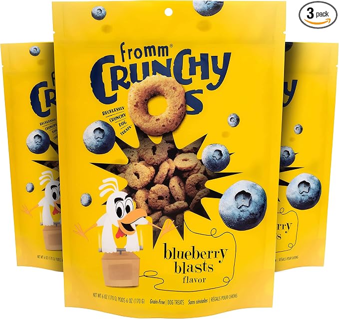 Fromm Crunchy Os Blueberry Blasts Dog Treats - (3) 6 oz Bags