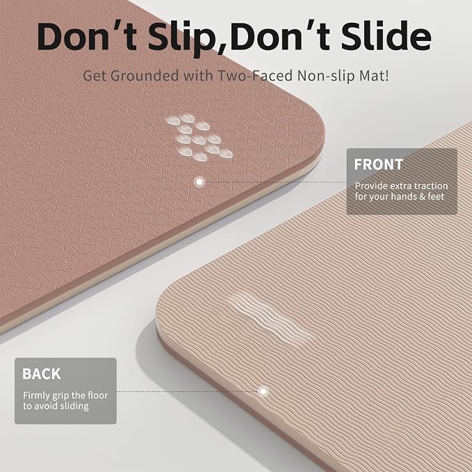 PAIDU Yoga Mat 8mm Super Thick TPE Fitness Mat | SGS Certified | Non-Slip, Odorless & Tear-Resistant | Unisex with Strap | for Yoga, Pilates, Meditation & Home Workouts