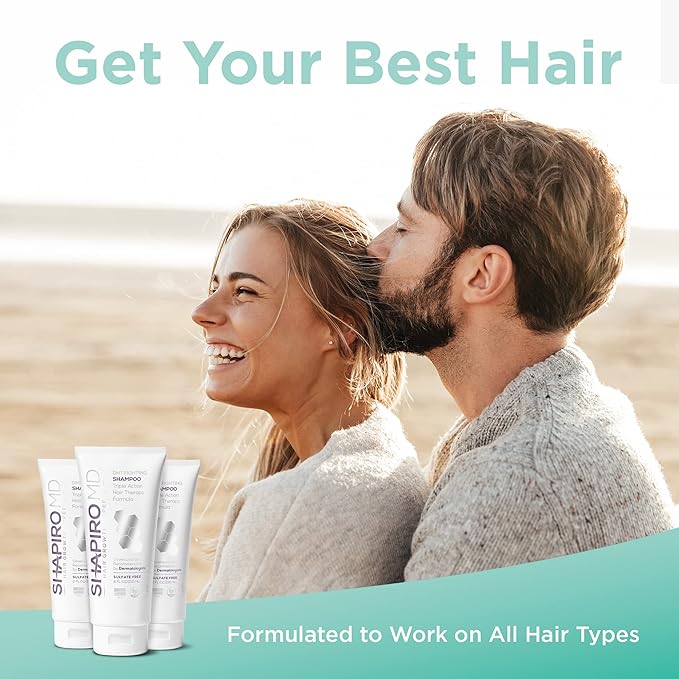 Shapiro MD Hair Growth Experts Vegan Hair Loss Shampoo for Thinning Hair | Experience Healthier, Fuller and Thicker Looking Hair (1 Month Supply) (Pack of 2)