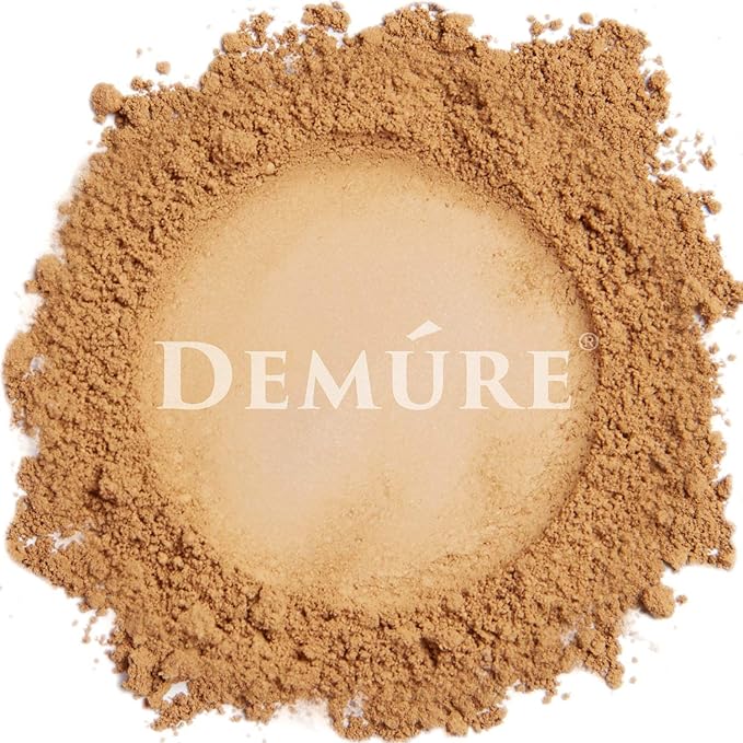 Demure Mineral Make Up, Medium Dark Warm Mineral Foundation Makeup, Concealer Makeup, Natural Makeup Made with Pure Crushed Minerals, Loose Face Powder.