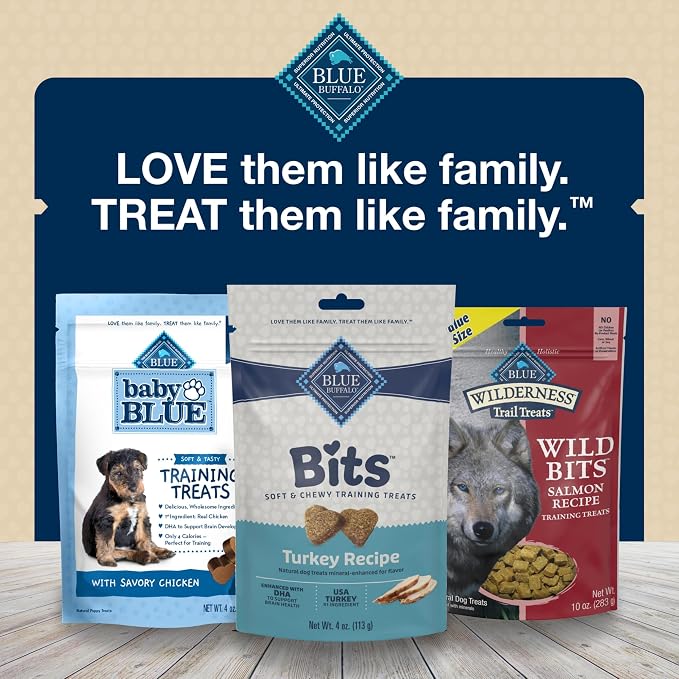 Blue Buffalo Bits Turkey Training Treats, 4 oz | Real Turkey First, DHA for Cognitive Development, No Chicken By-Product Meals, Corn, Wheat, or Soy