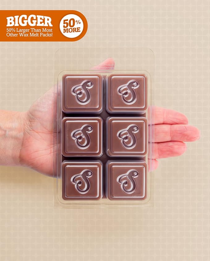 Shortie's Candle Company Chocolate Fudge Brownie™ Premium Wax Melts 4 Pack - 12 Oz., Strong & Long Lasting, Non-Toxic - Made with Essential & Natural Oils - Formula 117