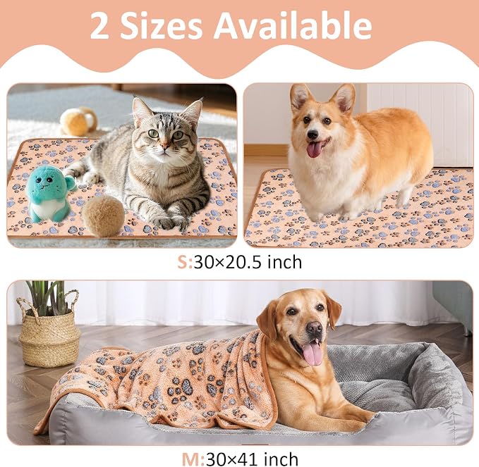 Dog Blankets for Medium Dogs, Cat, Premium Soft Dog Blankets for Small Dog | Washable, Puppy Blanket Dogs Essentials for Puppies (1, Brown, 41" x 30")