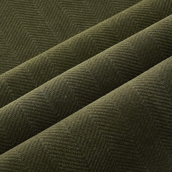 MIULEE Pack of 2 Olive Green Decorative Chenille Pillow Covers 20x20 Inch | Soft Couch Throw Pillows,Farmhouse Cushion Covers with Elegant Design for Sofa,Bedroom,Living Room,Spring Home Decor