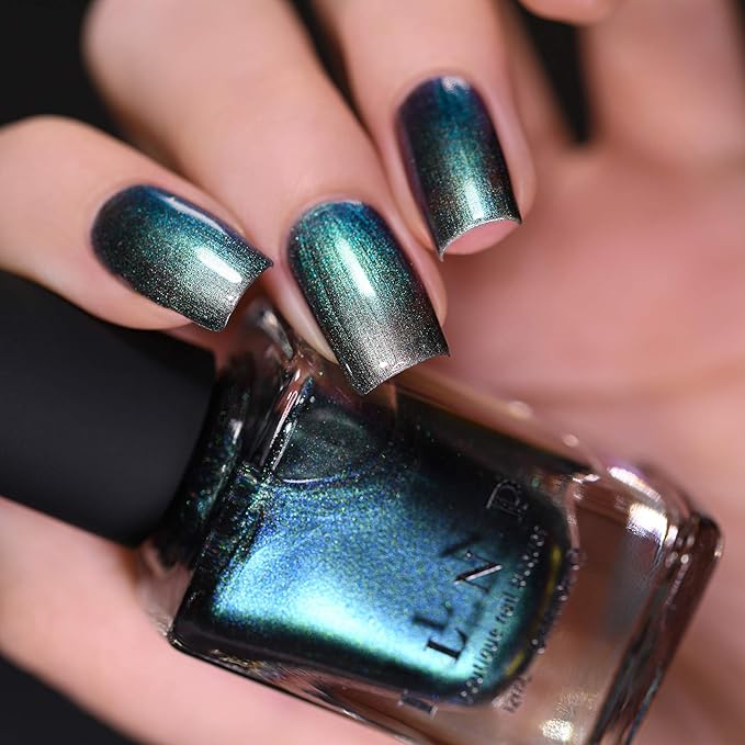 ILNP Stardust - Unique Silver to Teal Ultra Chrome Nail Polish