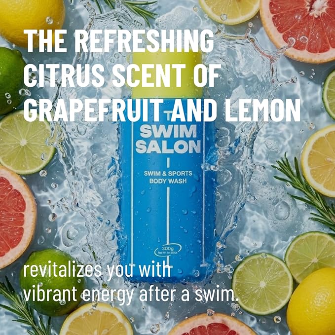 Chlorine Removal Body Wash for Swimmers | Vitamin C Removes Chlorine & Restores Skin Barrier | For Pool, Saltwater & Hard Water | Clinically Tested | Sulfate-Free, Silicone-Free (10.58 oz)