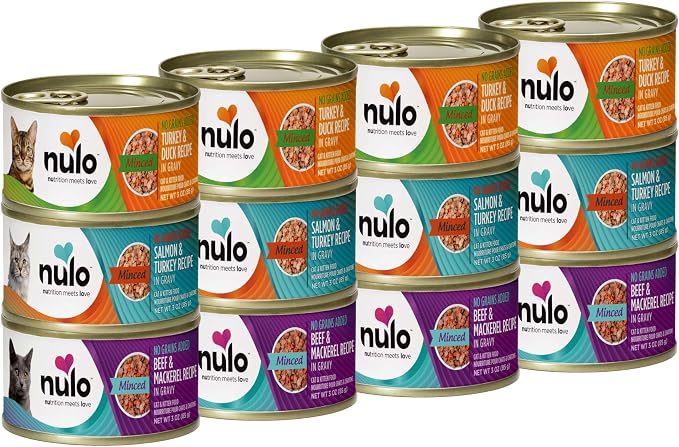 Nulo Freestyle Grain-Free Minced Wet Canned Food for Cats and Kittens, 3 Ounce, Variety Pack, 3 Ounce, 12 Cans