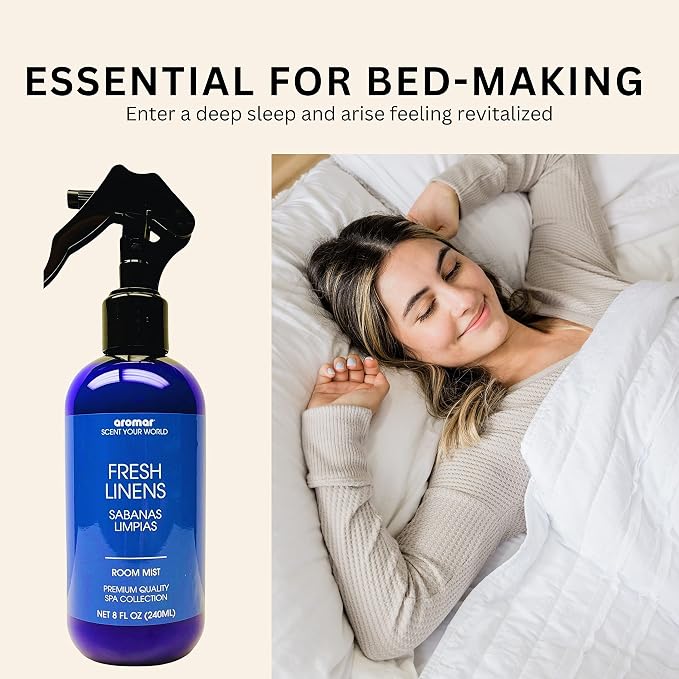 Aromar Essential Room Mist and Fabric Spray with Natural Freshener Aromatherapy for a Fresh and Rejuvenated Home 8 oz Italian Jazmin