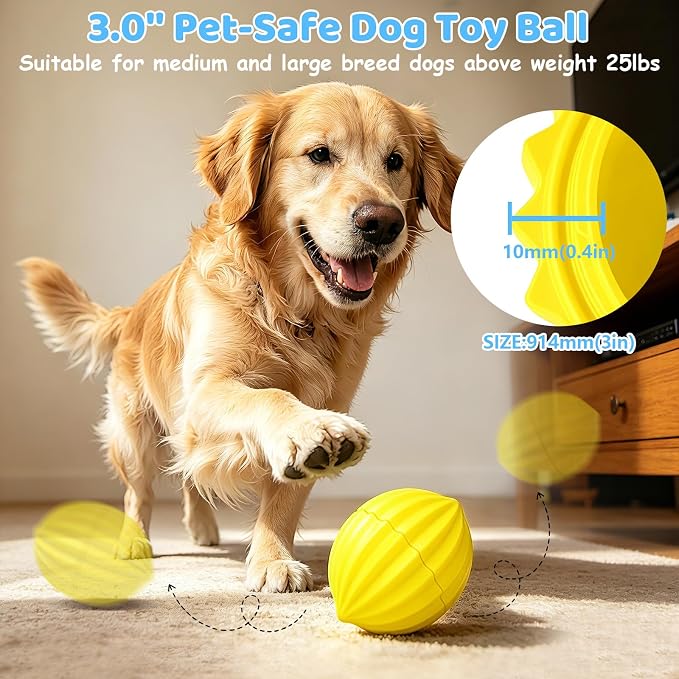 Yipetor Alemon Smart Interactive Dog Ball, Keeping Medium & Large Dogs Busy