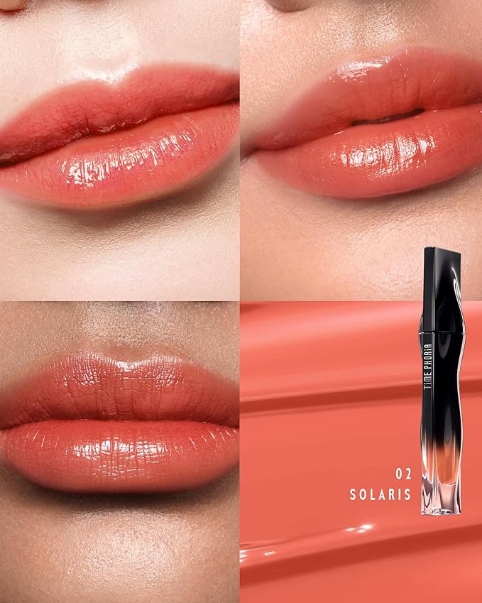 STELLAR DUST LIP STAIN-Long Lasting, Waterproof and Transferproof Lip Tint, Glossy Finish Lip Gloss, Lightweight Lipstick, High Coverage, Stocking Stuffers For Teen Girls (02 SOLARIS)