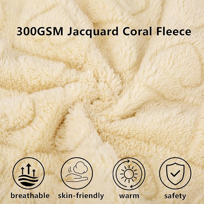 gogobunny Pet Blanket for Dogs Cats, 300GSM Ultra Soft Coral Fleece Blanket, Washable Small Dog Cat Blanket, Calming Crate Mat, Furniture Protector for Couch Bed Car Seat, Beige, 30x40IN