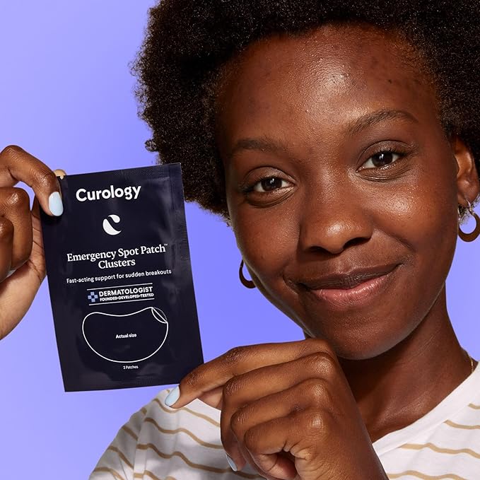 Curology Emergency Spot Patch Clusters for Breakouts, Stocking Stuffer Gifts, Fast Acting Large Hydrocolloid Pimple Patches for Face, Oil Absorbing, 14 Count