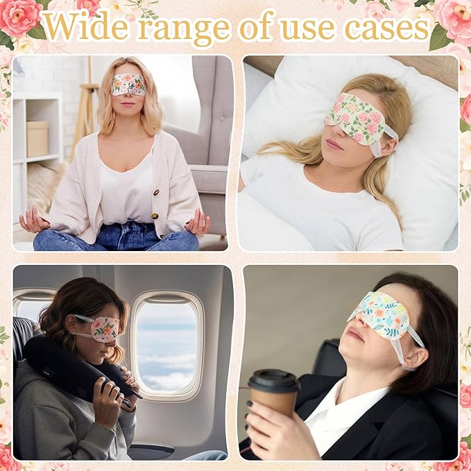 Loopeer 25 Pcs Inspirational Team Eye Mask Disposable for Dry Eyes Self Heating Warm Compress for Women Sleep Travel Essential Relaxing Gifts for Coworkers Friends Motivational Gift