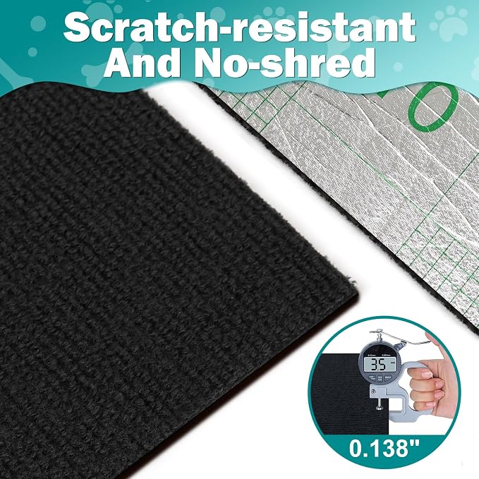 ENONCI 47.2x15.8 Cat Scratcher Mat, Self-Adhesive Wall Corner Cat Scratcher Pad