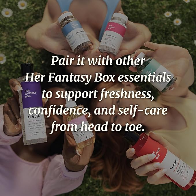 Her Fantasy Box | Refresh pH Balancing Shower Gel - Natural Feminine Hygiene Solution for Gentle Cleansing, Odor Control, and Skin Nourishment - pH-Balanced Formula for All Skin Types (8 oz)