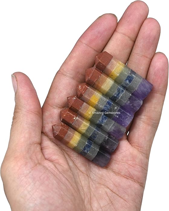 Amazing Gemstone Crystal Points Bulk Healing Crystals & Stones - Premium Single Terminated Healing Wand Point Bulk Crystals for Crafts, Crystal Grid, DIY Work