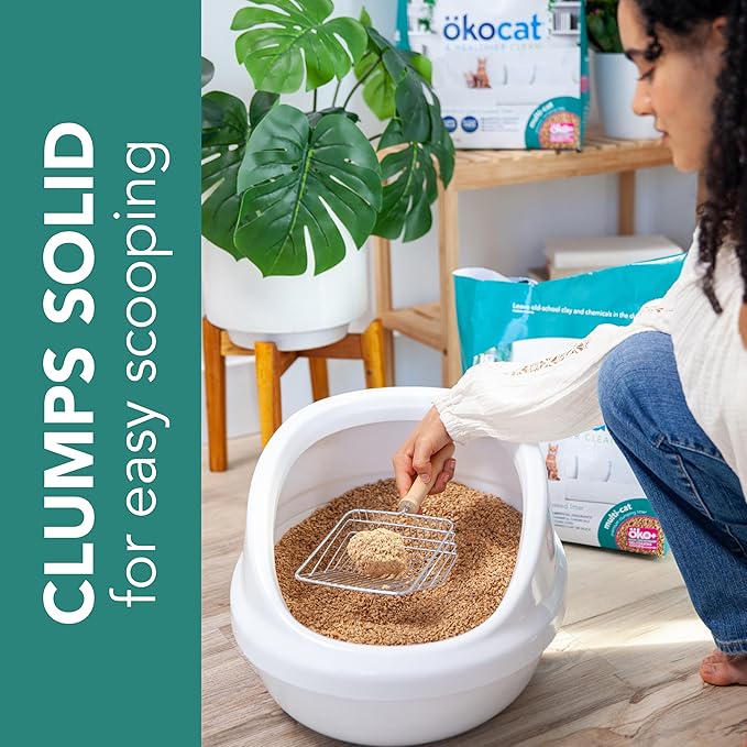 ökocat Multi-Cat Natural Wood Clumping Cat Litter, Odor Control, 18.8 Lbs