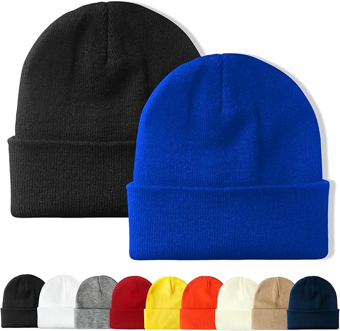 PFFY Unisex Beanie Hats for Men Women Knit Winter Beanies