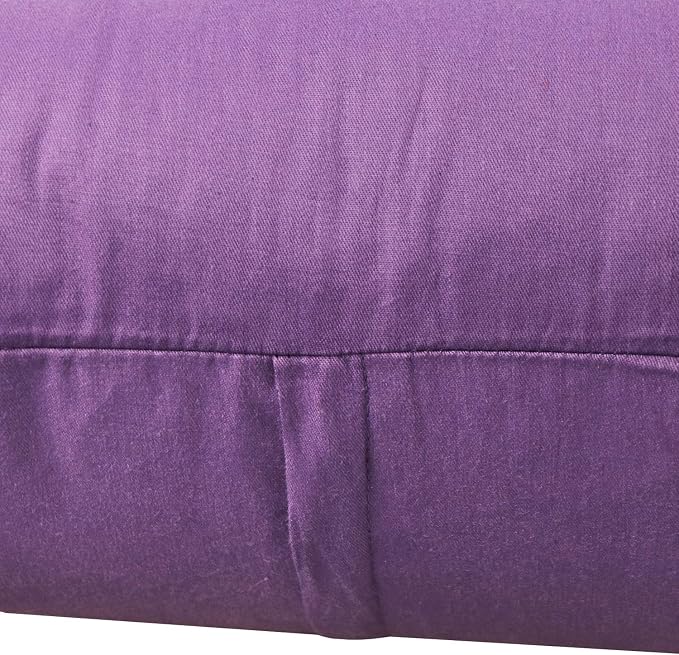 Thmyo 4-Pack 100% Cotton Lumbar Comfortable Solid Decorative Throw Pillow Case, Rectangle Cushion Cover Pillowcase Sublimation Blank Pillow Covers DIY Throw Pillowcase(12x20inch/30x50cm, Purple)