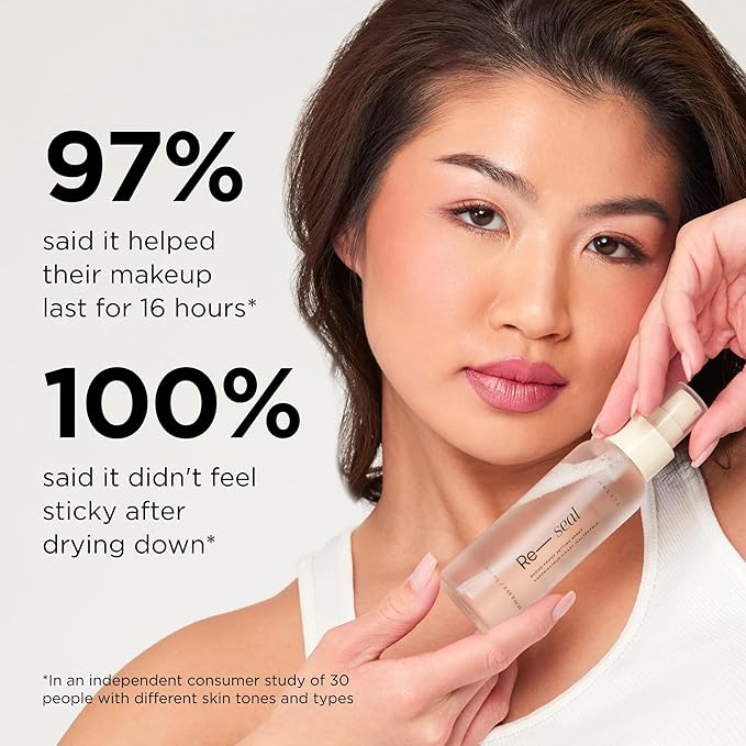 Re-seal Setting Spray - 16-Hour All-Day Hold - Prebiotics & Antioxidants - Oil-Control Hydrating Setting Spray - Ultra-Fine Mist for Natural Finish - Lightweight, Non-Sticky Formula by Haleys