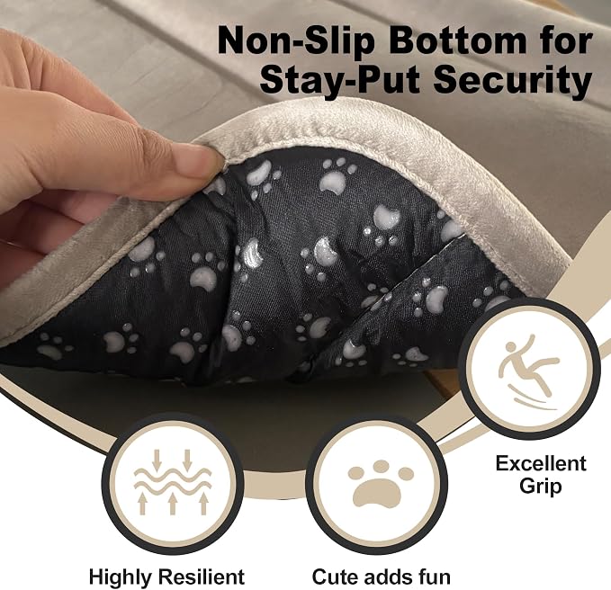 pobopobo Dog Crate Pad, Ultra Soft & Anti-Slip Kennel Mat, Secure Fit for Metal Crates & Dog Cages, Washable Cozy Bed for Small Medium Large Dogs (Light Brown, M(28"*16"*1.5"))