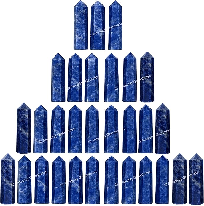 Amazing Gemstone Crystal Points Bulk Healing Crystals & Stones - Premium Single Terminated Healing Wand Point Bulk Crystals for Crafts, Crystal Grid, DIY Work